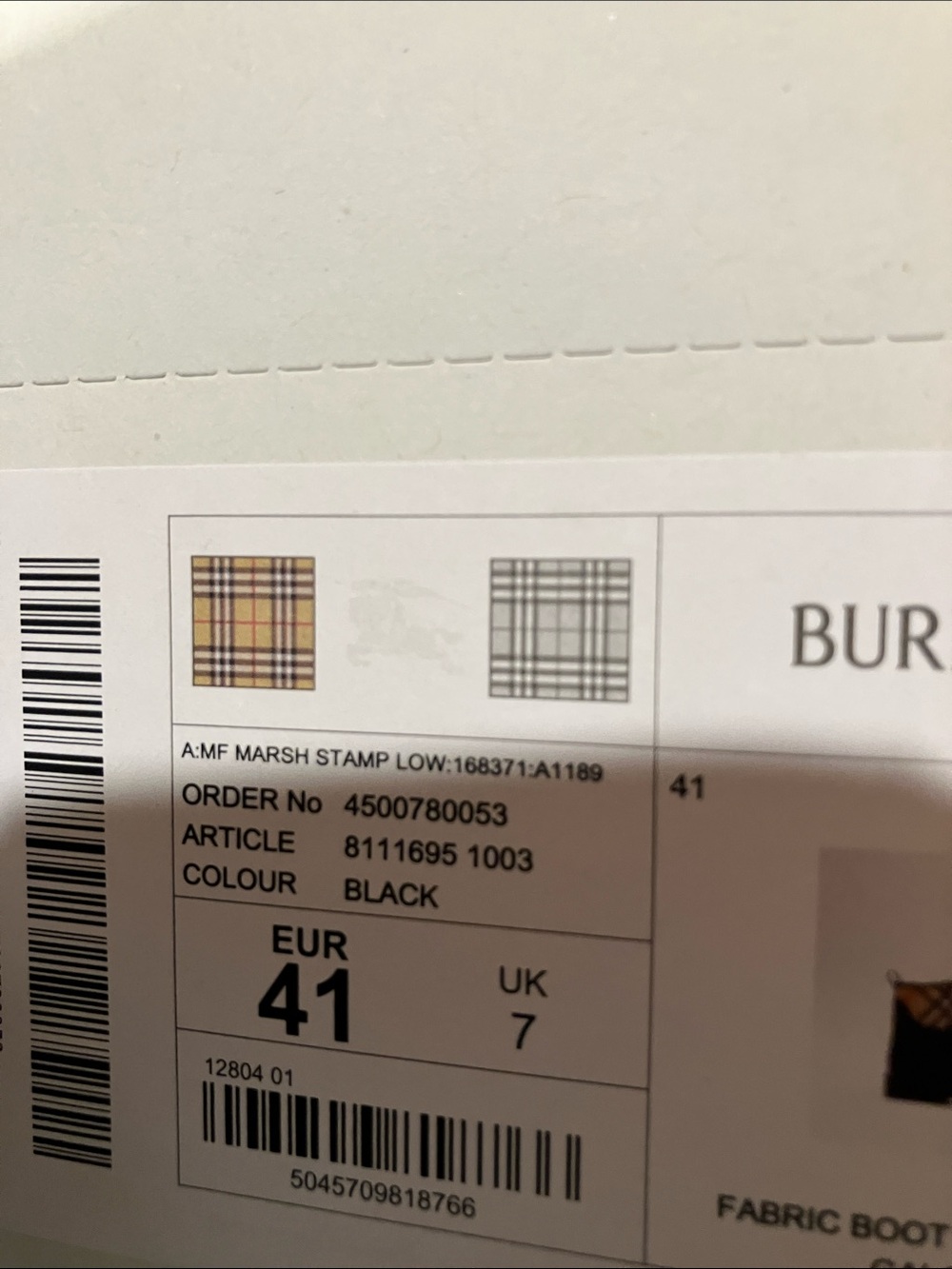 Burberry Black Rain Boots with Beige Vintage Check - Picture 12 of 12